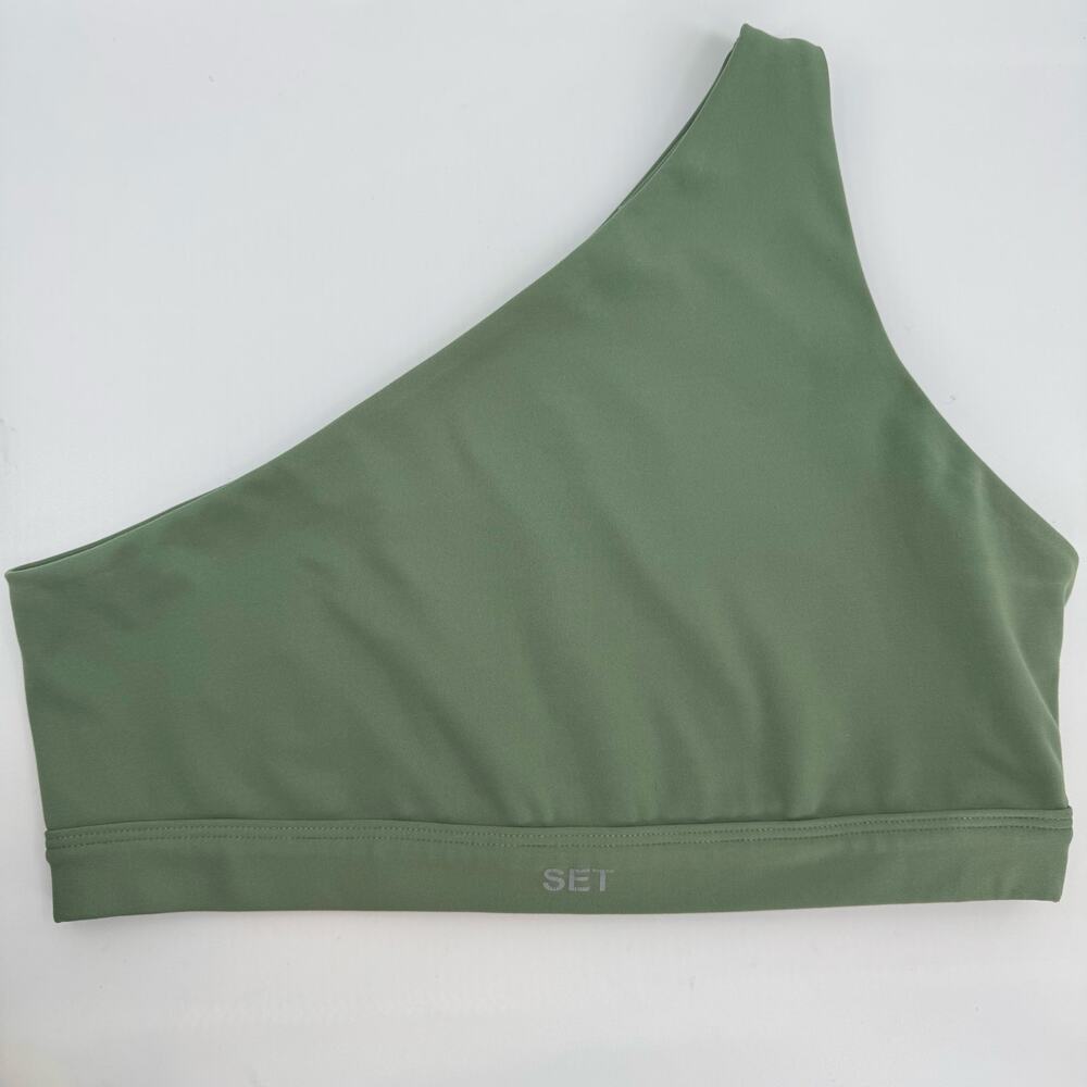 Set Active Luxform sport bra top one shoulder green - medium - Picture 2 of 5